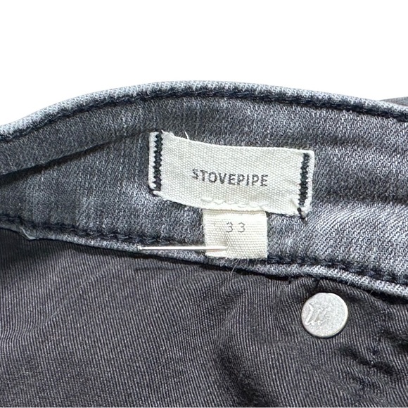 MADEWELL Stovepipe Jeans in Cement Wash: Raw-Hem Edition - Picture 14 of 15